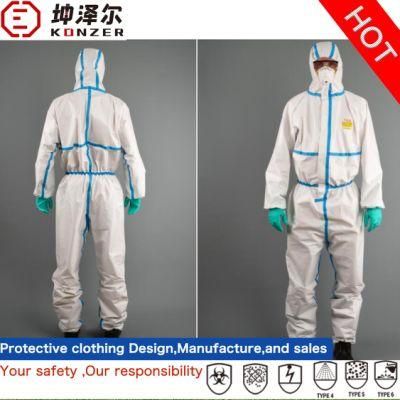 Disposable Jumpsuit Konzer 1 PCS/Bag, 50 Bags/Carton &quot; Pink&quot; Coveralls Breatable Protective Overalls