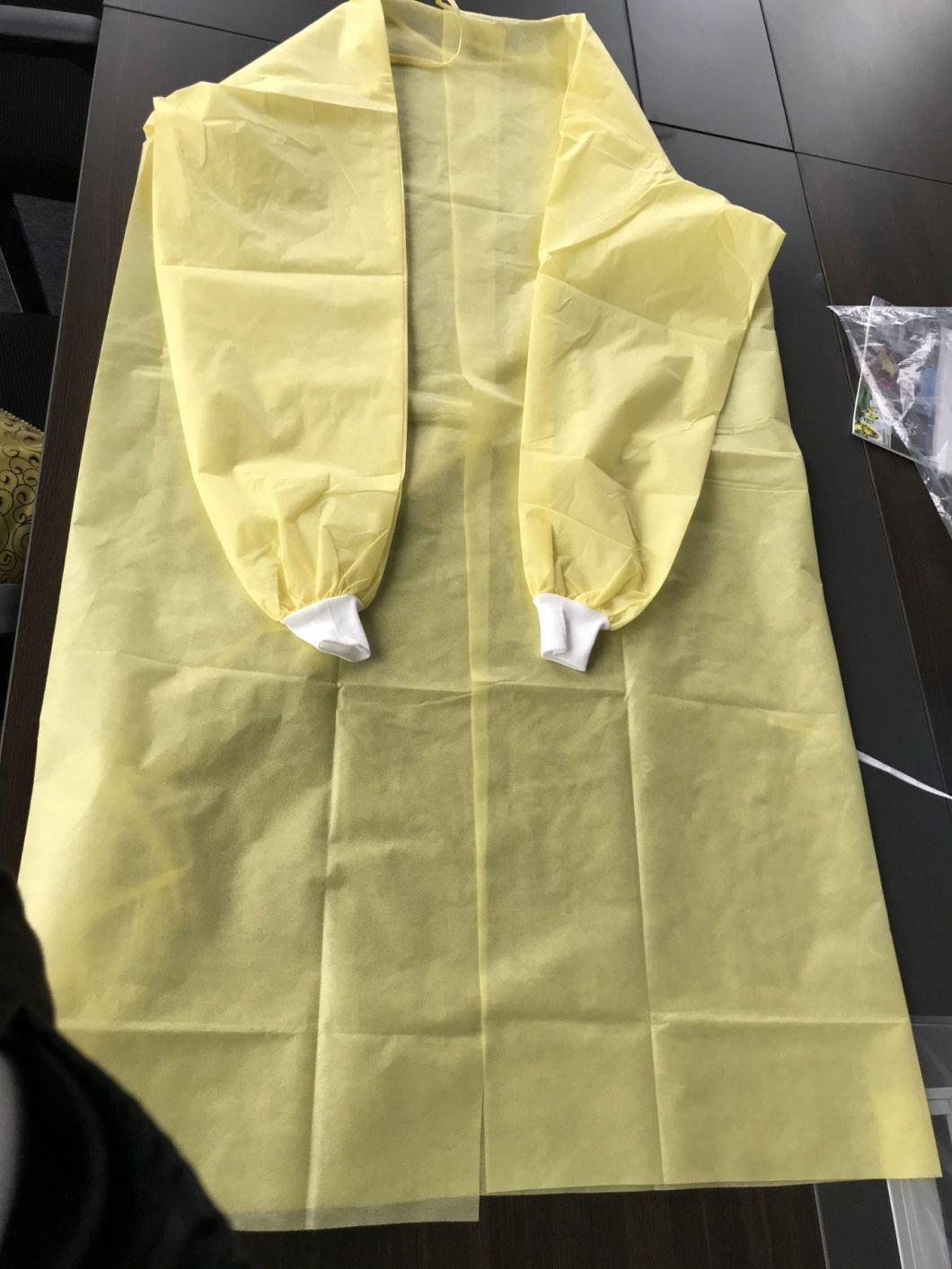 Disposable Waterproof Non Woven Isolation Gown with Sleeves