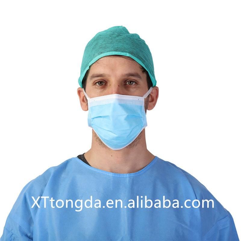 Nonwoven Doctor Surgical Disposable Cap Surgeon Cap for Hospital or Clinic