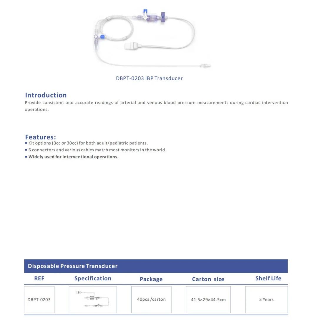 Critical Care Available with Closed Blood Sampling System Adult Supply Disposable Blood Pressure Medical Transducer