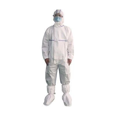 Sell Well OEM PPE Suit Antistatic Waterproof White Medical Disposable Protective Clothing