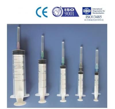 Hot Sale Luer Lock Syringe 1ml 3ml 5ml 10ml 20ml 30ml 50ml 60ml Disposable Syringes with Needle with CE and ISO