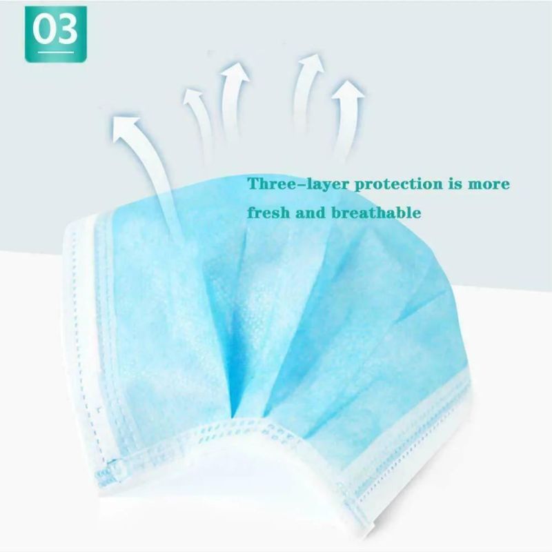 Ce 3ply Disposable Face Protective Medical Mask