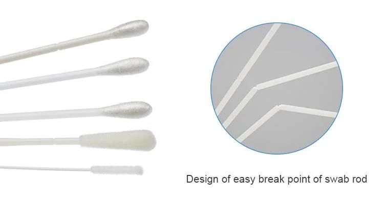 Disposable Medical Sterile Test Oral Flocked Swab Stick Nose Swab