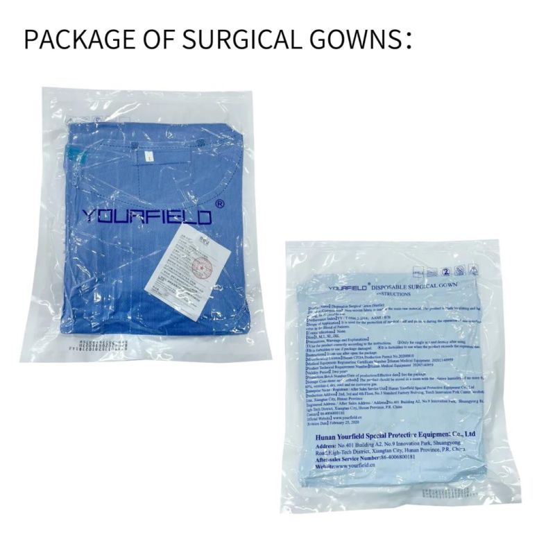 AAMI PB70 Level 1, Level 2, Level 3 Sterile Surgical Gown Reinforced