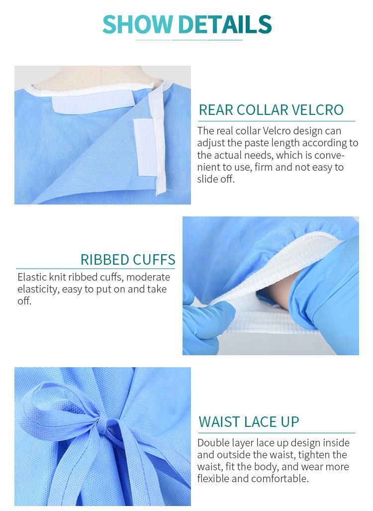 Medical Consumable Hot Selling Disposable Medical Nonwoven Surgical Gown Nurse Apron Uniform