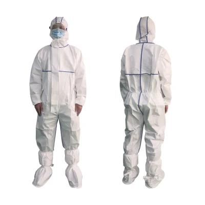 CE/ISO Approved Sf Disposable Coverall Full-Body Good Quality Waterproof Protective Clothing