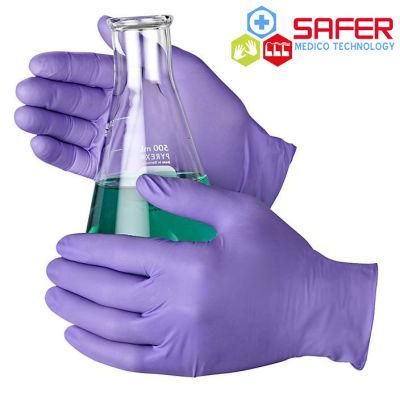 Violet Medical Nitrile Gloves with Powder Free