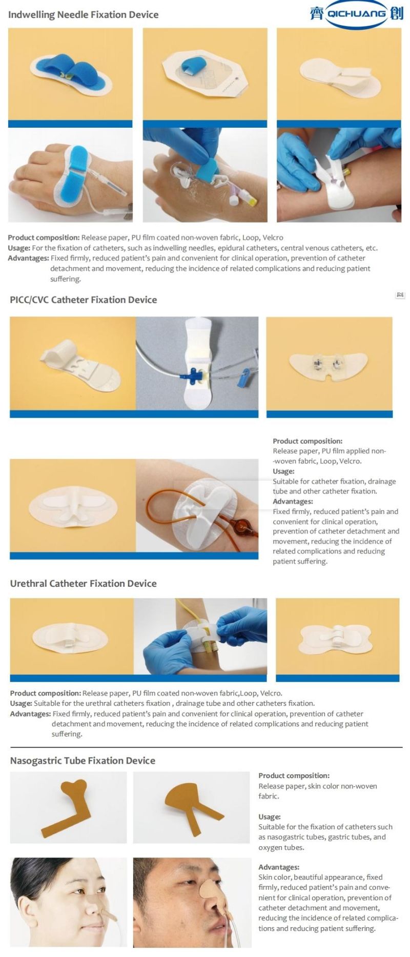 Medical Disposable Picc Securement Device with Foam Insert