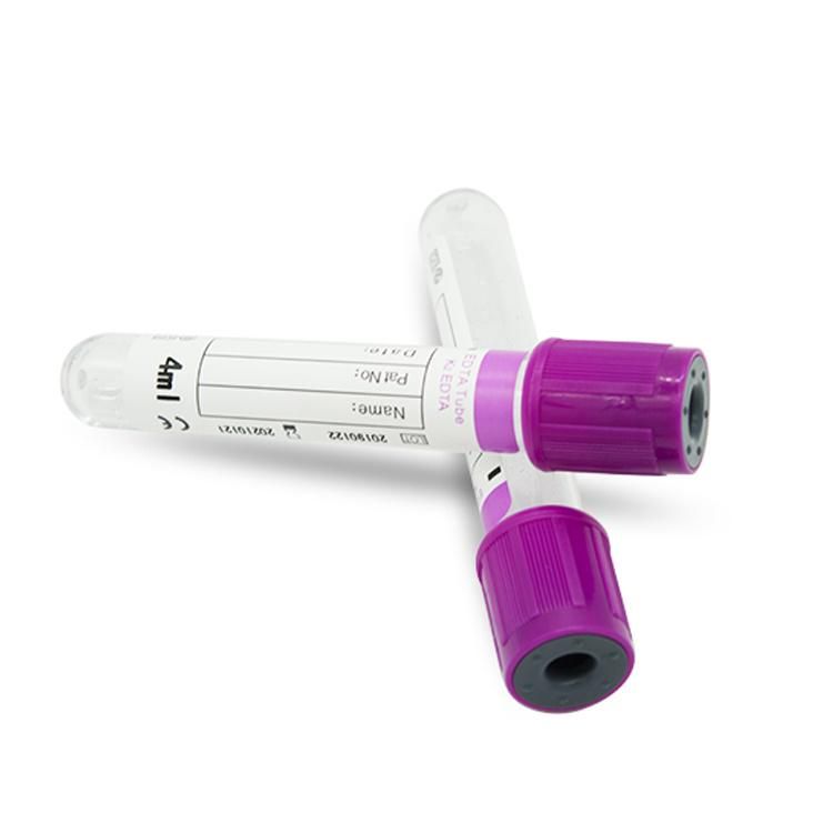 Gel & K2EDTA Additive Disposable Lavender Cap Blood Collection Tube