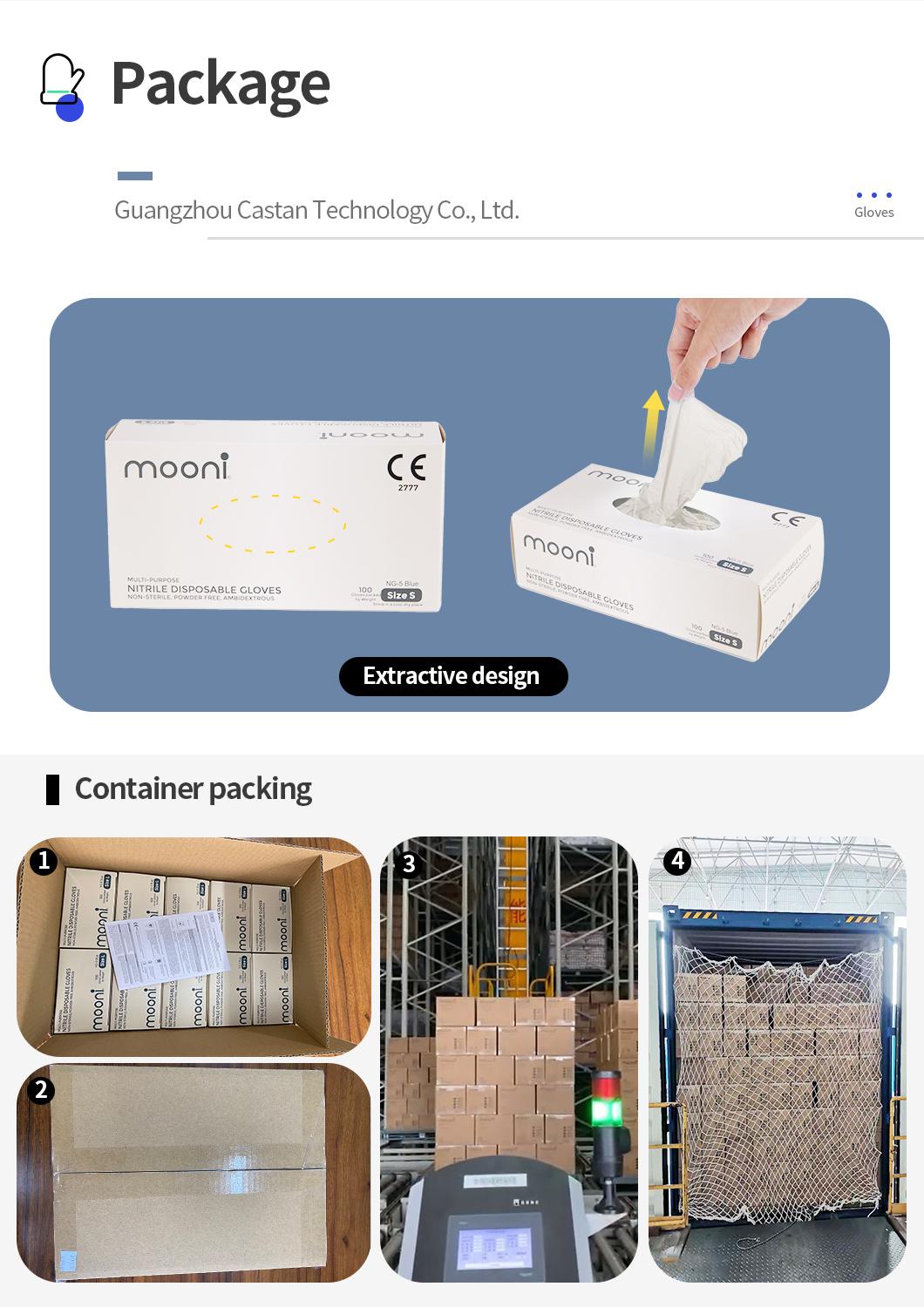 Disposable Non-Sterilized Waterproof Transparent Latex Examination Gloves with Powder