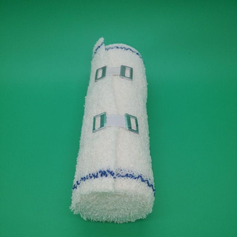 Disposiable Elastic Crepe Bandage Latex Free Bleached Cotton Yarn