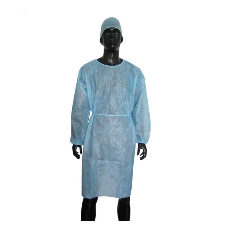 Long Sleeves Sterile Elastic Cuff Non-Woven Hospital Medical Surgical Disposable Isolation Gown