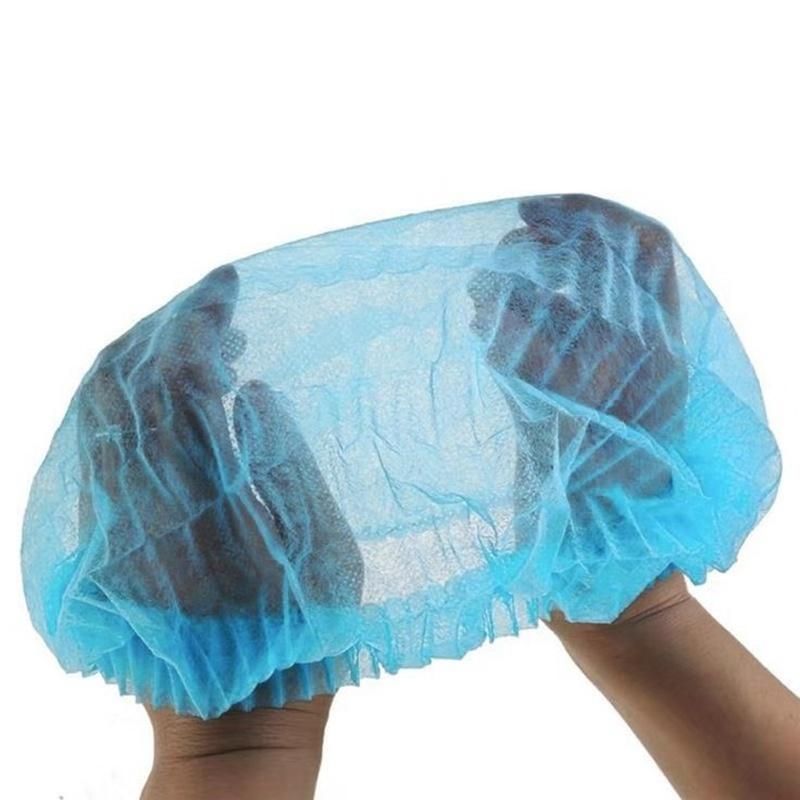 Good Quality Blue Disposable Bouffant Head Mob Cap