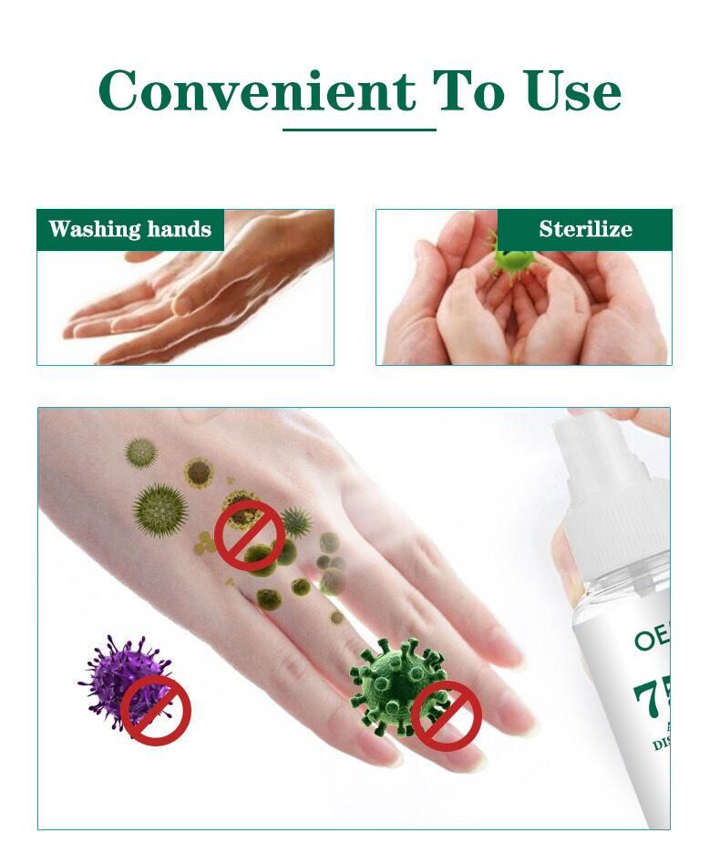 Disinfectant Products Multi-Purpose Antiseptic Non Irritating Eco-Friendly Weak Acid 75% Alcohol Disinfectant