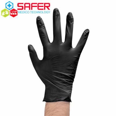 Disposable Black Vinyl Gloves Cleaning Work Powder Free