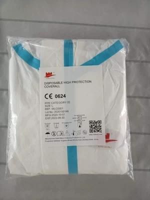 Help Reduce Risk Made in China Comfortable PP+PE Disposable Coverall Gown