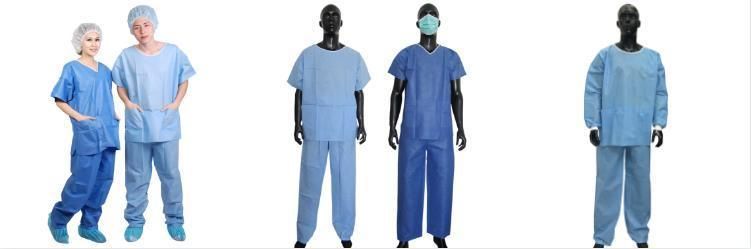 SMS SMMS Blue Surgical Suits Medical Scrub Suits for Men