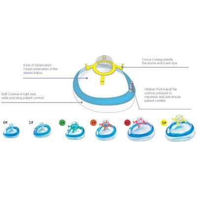 Anesthetic Mask, Different Sizes Can Be Chosen. Gas Valve Horizontal or up, with Stander.