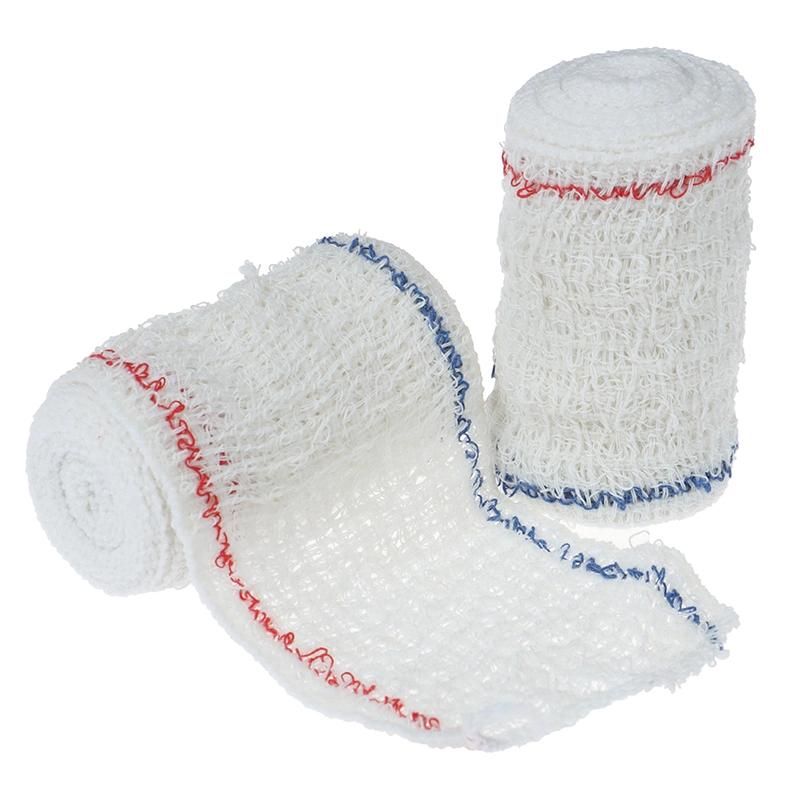 5cmx4m 7.5cmx4.5m Disposable Cotton Elastic Crepe Bandage with Color Brim