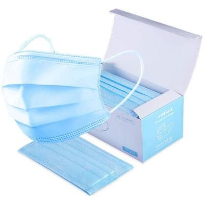 FDA 510K CE En149 En14683 Approved Anti Splash Dust Pm2.5 Virus 3 Ply Disposable Non Woven Fabric Blue Medical Face Mask in Stock