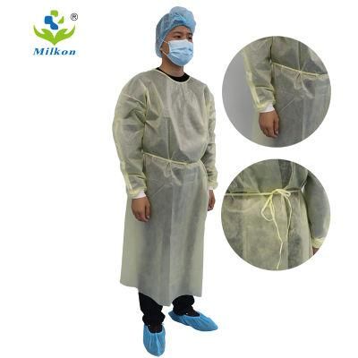 Disposable AAMI PB70 Level 3/En13795 Sterile or Non Sterile SMS45GSM Enhanced/Reinforced Surgical Gown