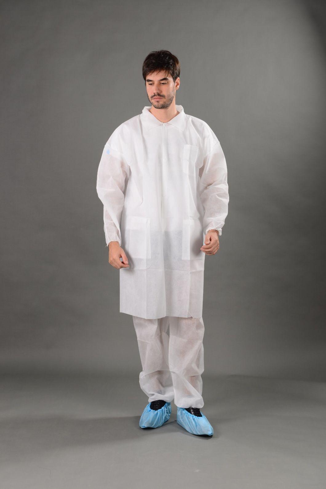 Disposable Polypropylene Hospital Cheap Disposable Lab Coat