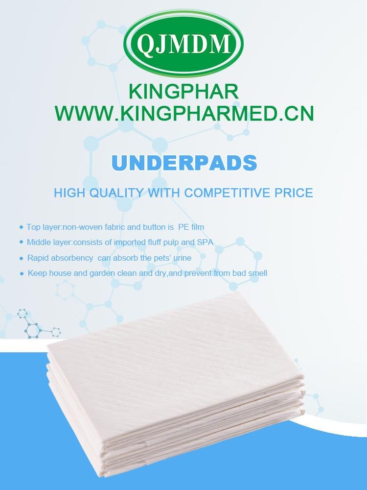 Under Pads Custom Size 60*90 Cm Non-Woven Blue Medical Surgical Under Pads Factory