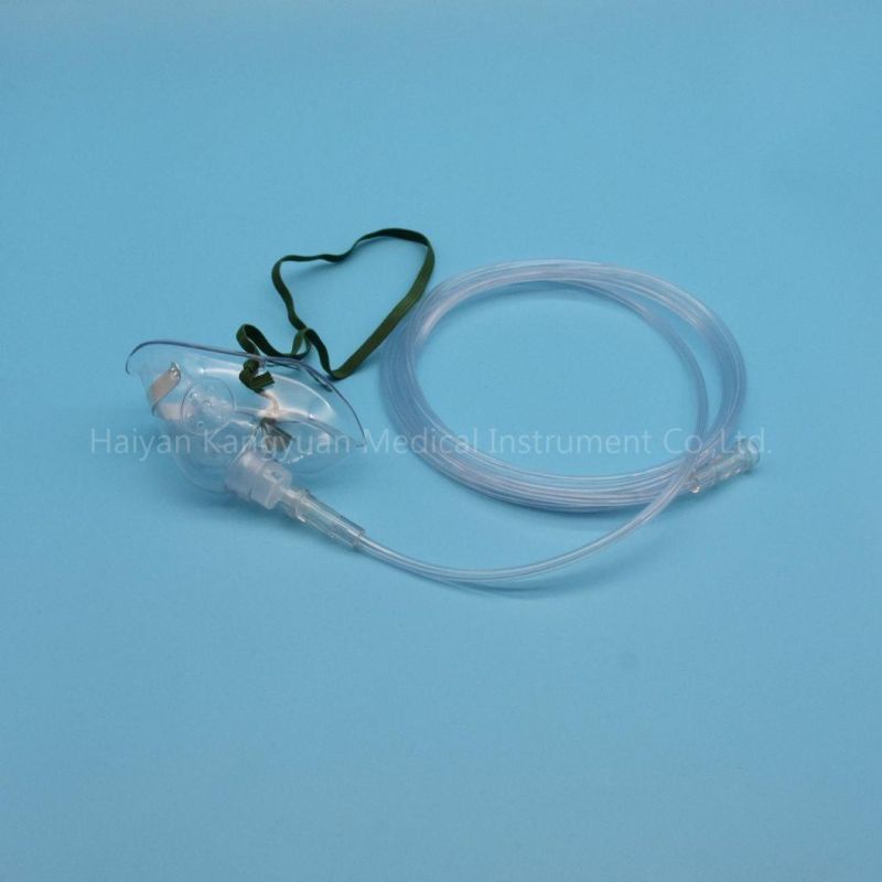 CE Oxygen Mask Disposable FDA with Connecting Tube Size S M L XL PVC