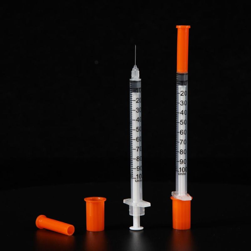 Disposable Safety CE Approved 1ml Insulin Syringe with Needle