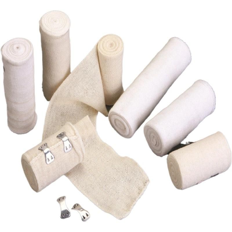 Natural Bleached Plain Elastic Bandage with FDA ISO13485