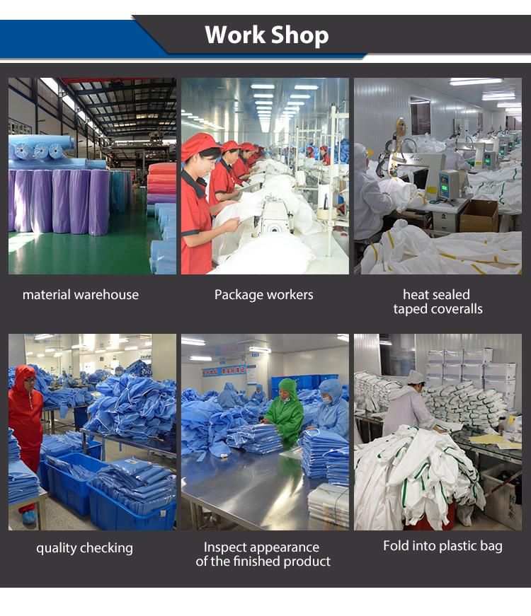 Type 4/5/6 Disposable Nonwoven Workwear Anti Virus Coverall