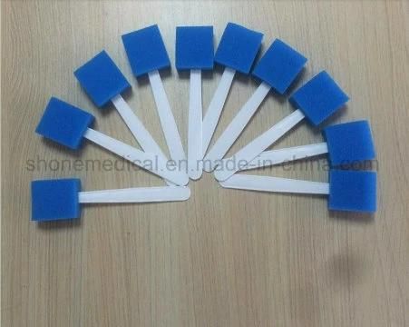 Dental Equipment Plastic Handle Sponge Swab Stick Brush