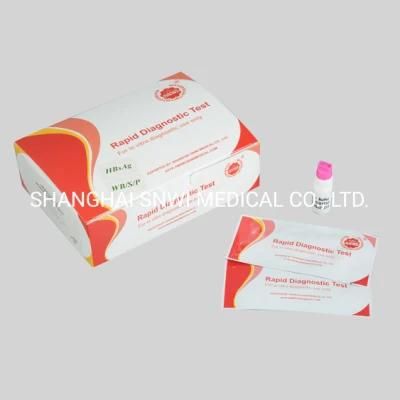 CE Approved High Accuracy Medical Diagnostic One Step Test Kit Hepatitis B Rapid Hbsag Test (Cassette/Strip)