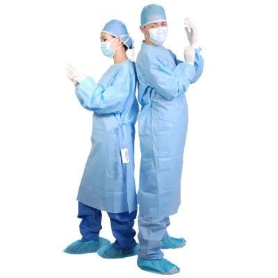 Heat-Sealing Stitiches Operation Gown SMS Surgical Gown