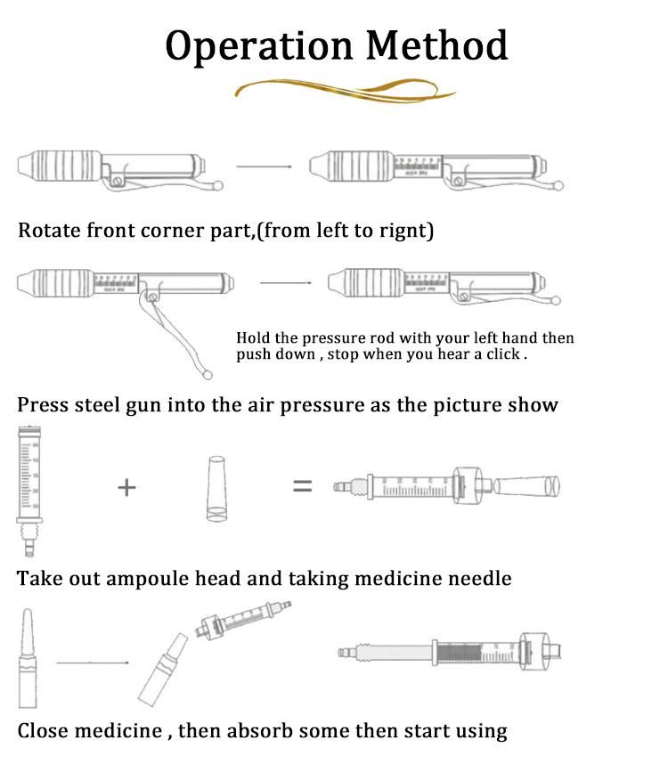 Korea Hot Selling Free Needles 5ml Injection Hyaluronic Acid Gun New Hyaluronic Pen