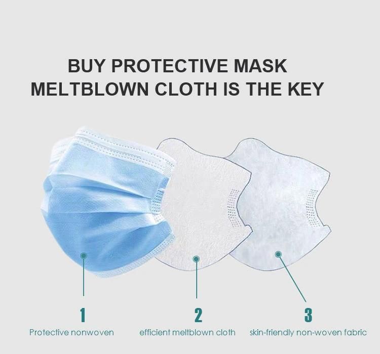 Manufacturer Suppliers Protective 3 Ply Disposable Medical Face Mask
