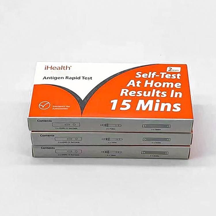 Ihealth Medical Diagnostic Saliva Sputum Nasal Swab Self Antigen Rapid Test Kit