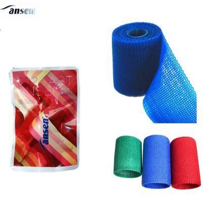 Medical Disposable Pop Bandage Bone Fracture Fiber Cast Colorful Orthopedic Fiberglass Casting Tape