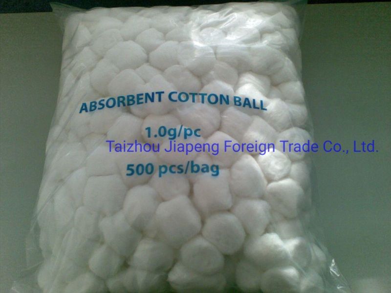 Disposable Medical 100% Absorbent Cotton Sterilized Cotton Ball with OEM Design Cosmetic Color Cotton Ball