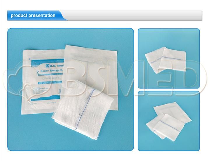 Medical Gauze Swab Non-Folded and Folded Edge with Ce Approved