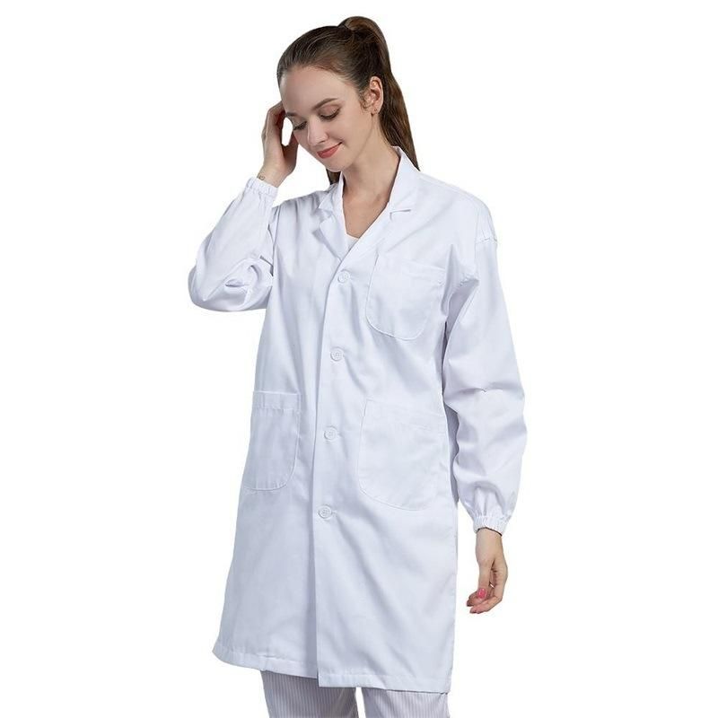 Free Sampletraditional Cotton White Doctor′ S Uniform Lab Coat Healthcare Coat