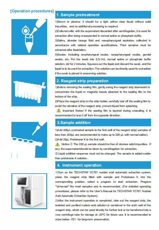 Techstar Magnetic Bead Method Saliva Swab Sample Nucleic Acid Extraction Kit Rna Isolation DNA Extraction Kit for PCR