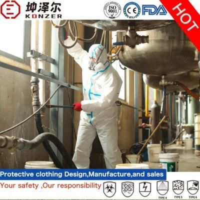 Hooded Safety Konzer Microporous Film China Hospital Uniforms Protective Overalls