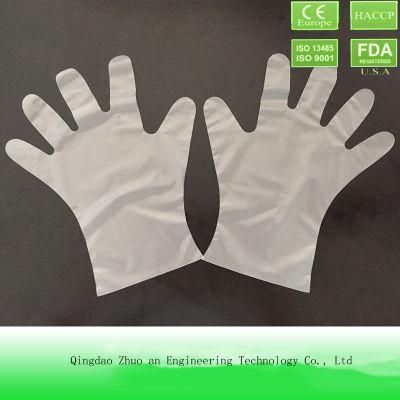 Eco-Friendly Biodegradable White/Blue TPE Disposable Gloves