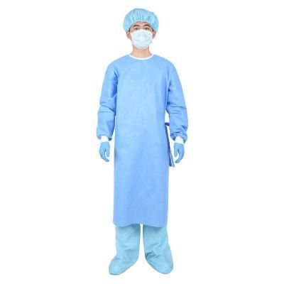 Sterile Disposable Surgical Gown with Rib Cuff AAMI Level 3