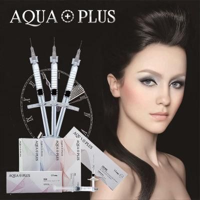 Aqua Plus High Quality Cross Linked Injectable Facial Hyaluronic Acid Dermal Filler for Face Care 1ml 2ml 10ml