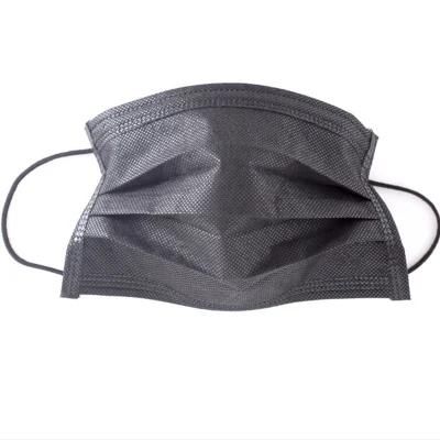 Black Adult Non Woven Black Face Mask Disposable Daily Wear