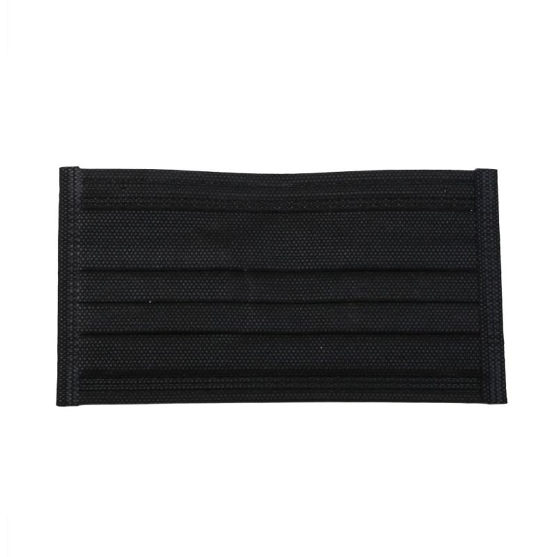 Black Medical Disposable Elastic Earloop Face Mask