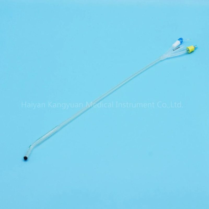 Silicone Foley Catheter 3 Way Coude Tip Tiemann Normal Balloon China Producer